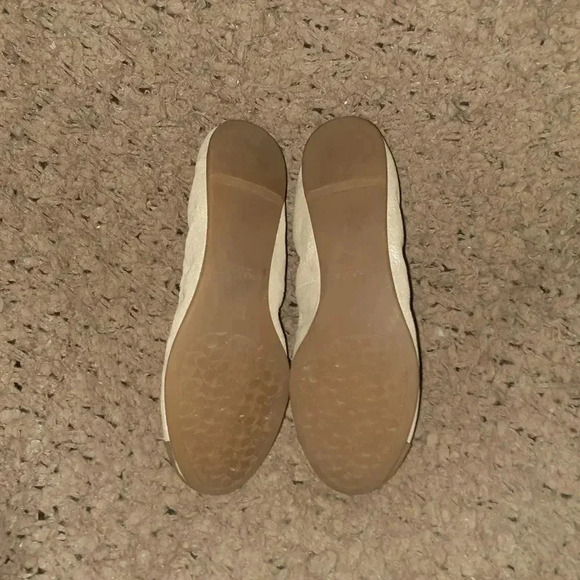 COACH-DARSI-Gold-Metallic Dusty Suede/Patent Ballet Flats-Sz 6.5-Excellent - Picture 7 of 7